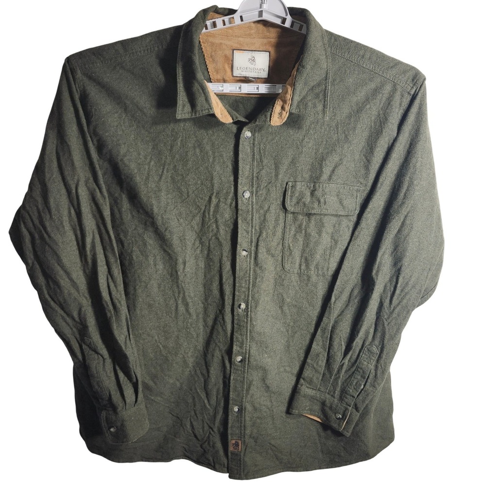 Legendary Whitetails‎ Men's Green Flannel Button Up Shirt 3XL